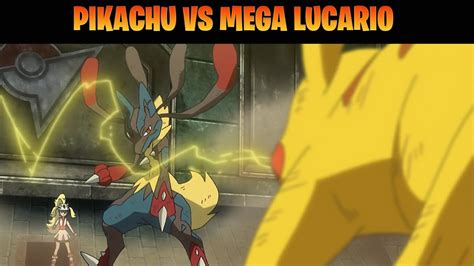 Pikachu vs Mega Lucario [Pokemon XY episode 44] (English Sub).